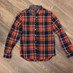 Blue & Orange Collared American Eagle Shirt
